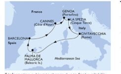 USa spesialisten Amerikaspesialisten, nordmannsreiser, cruisereiser Familiecruise i Middelhavet med MSC Cruises