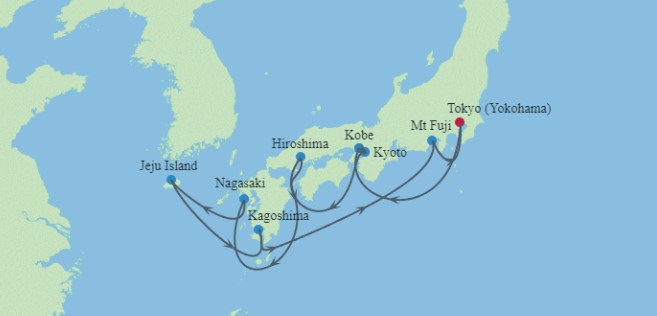 Amerikaspesialisten, nordmannsreiser, cruisereiser Cruise rundt Japan med Celebrity Millenium